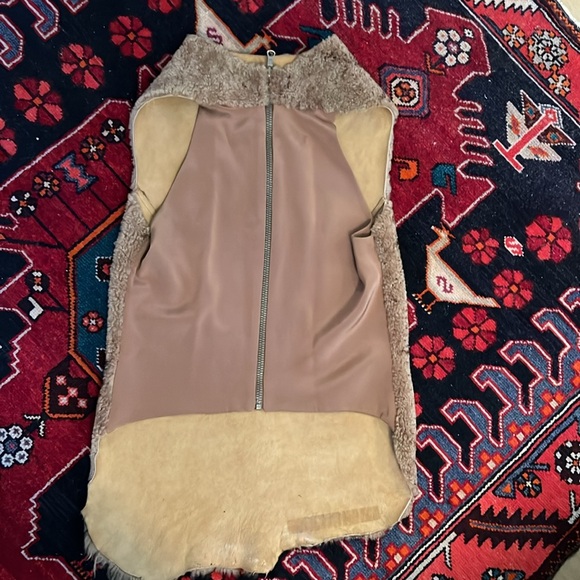 real shearling vest/top soft beautiful EUC - Picture 2 of 4